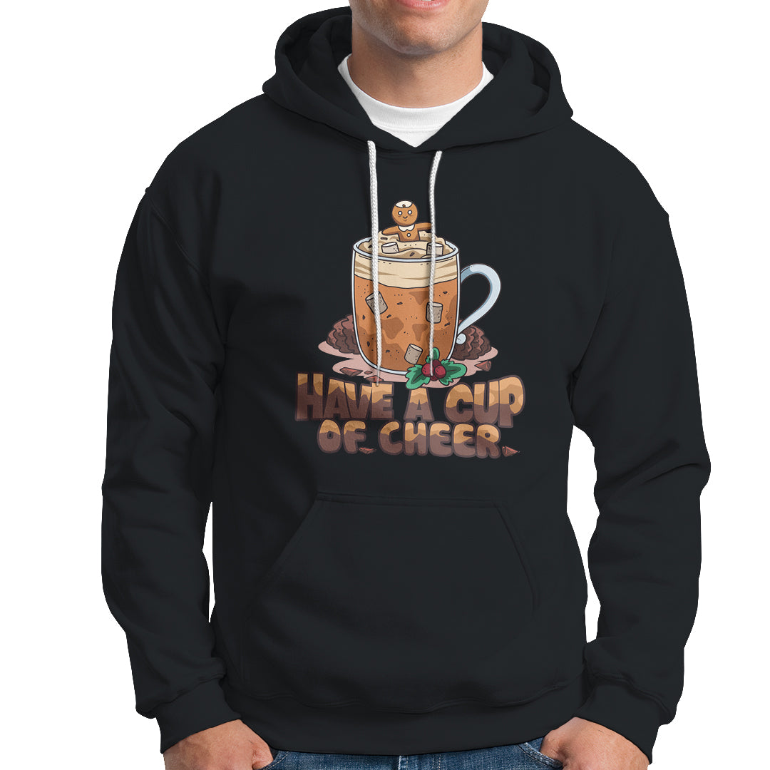 Retro Groovy Have A Cup Of Cheer Christmas Hoodie - Wonder Print Shop