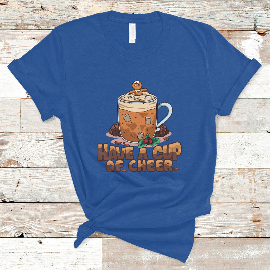 Retro Groovy Have A Cup Of Cheer Christmas T Shirt - Wonder Print Shop