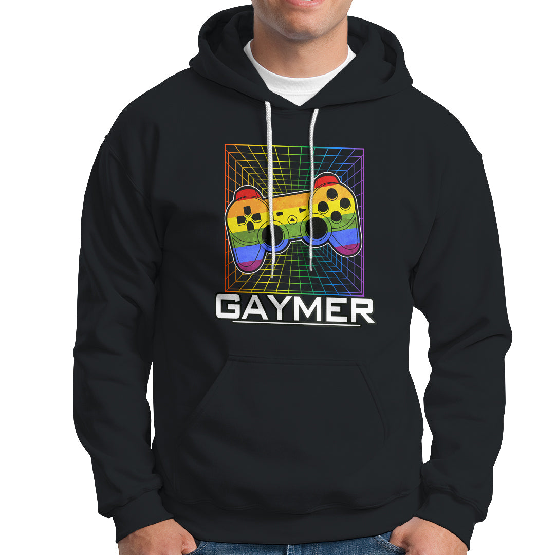 GAYMER Hoodie LGBT Pride Gay Gamer Rainbow Controller - Wonder Print Shop