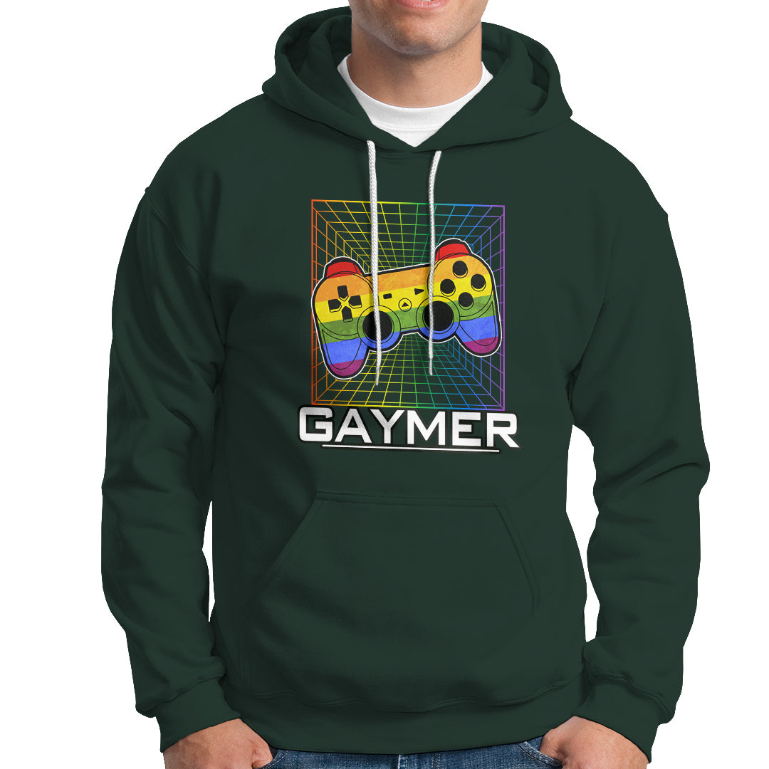 GAYMER Hoodie LGBT Pride Gay Gamer Rainbow Controller - Wonder Print Shop