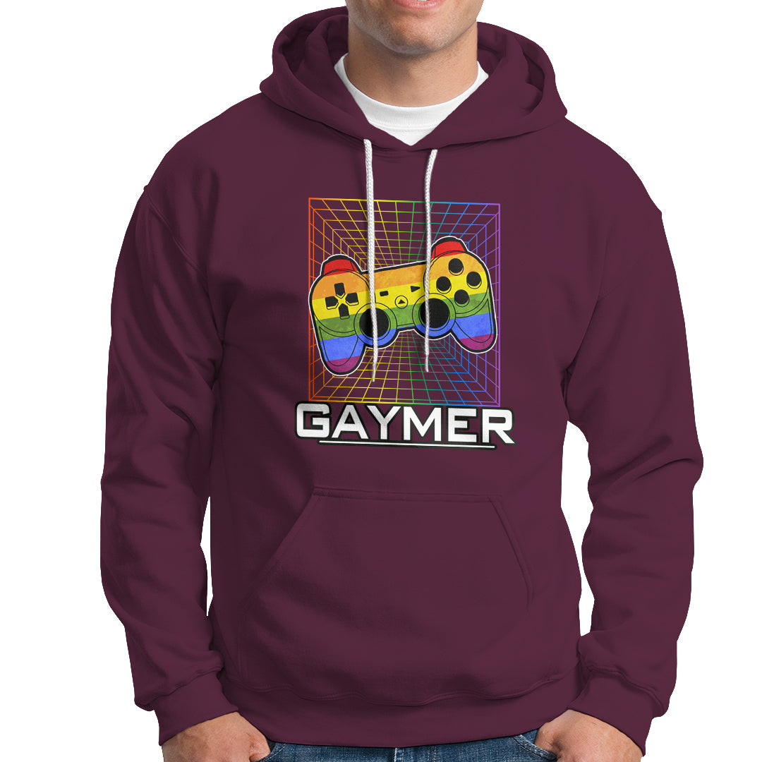 GAYMER Hoodie LGBT Pride Gay Gamer Rainbow Controller - Wonder Print Shop