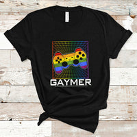 GAYMER T Shirt LGBT Pride Gay Gamer Rainbow Controller - Wonder Print Shop