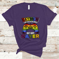 GAYMER T Shirt Like a Regular Gamer But Way Gayer Game Player - Wonder Print Shop