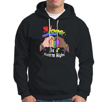 Pride Month Hoodie Love is A Human Right - Wonder Print Shop