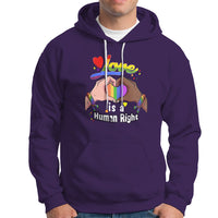 Pride Month Hoodie Love is A Human Right - Wonder Print Shop