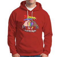 Pride Month Hoodie Love is A Human Right - Wonder Print Shop