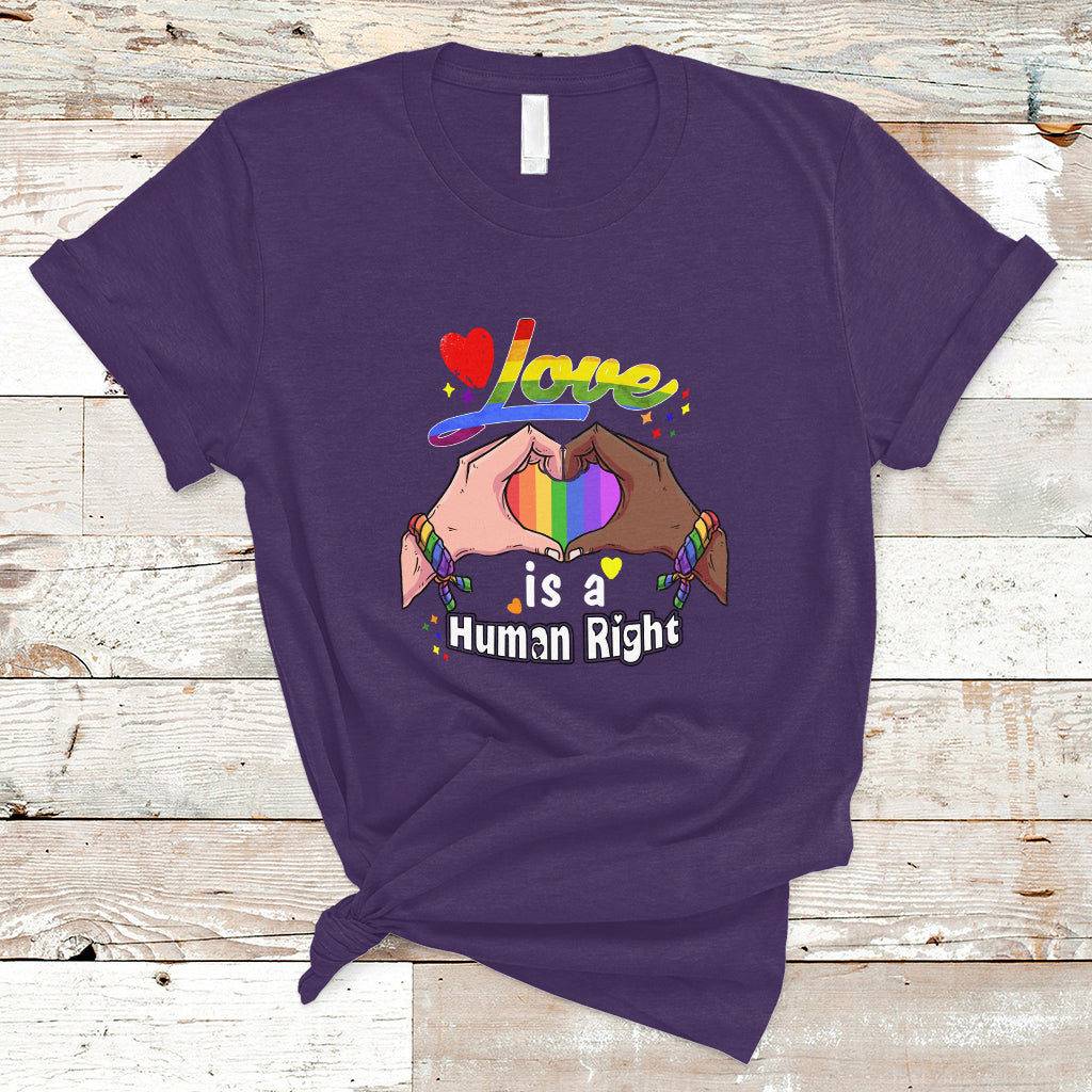 Pride Month T Shirt Love is A Human Right - Wonder Print Shop