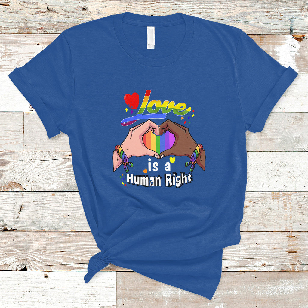 Pride Month T Shirt Love is A Human Right - Wonder Print Shop