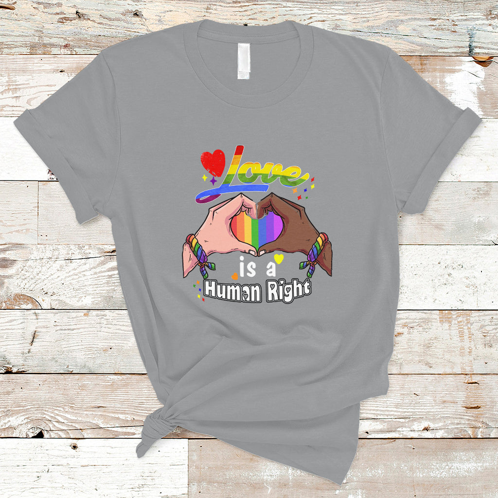 Pride Month T Shirt Love is A Human Right - Wonder Print Shop