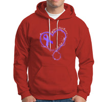 Epilepsy Awareness Month Hoodie Faith Hope Love with Purple Ribbon - Wonder Print Shop