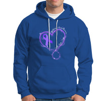Epilepsy Awareness Month Hoodie Faith Hope Love with Purple Ribbon - Wonder Print Shop