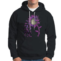 Epilepsy Awareness Day Hoodie Sunflower Survivor Fighter - Wonder Print Shop