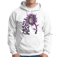 Epilepsy Awareness Day Hoodie Sunflower Survivor Fighter - Wonder Print Shop