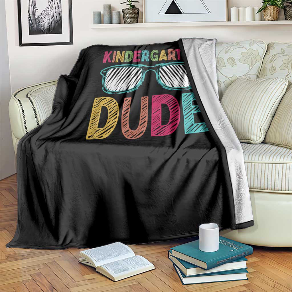 Kindergarten Dude Throw Blanket Funny First Day Back to School Student
