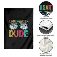 Kindergarten Dude Garden Flag Funny First Day Back to School Student