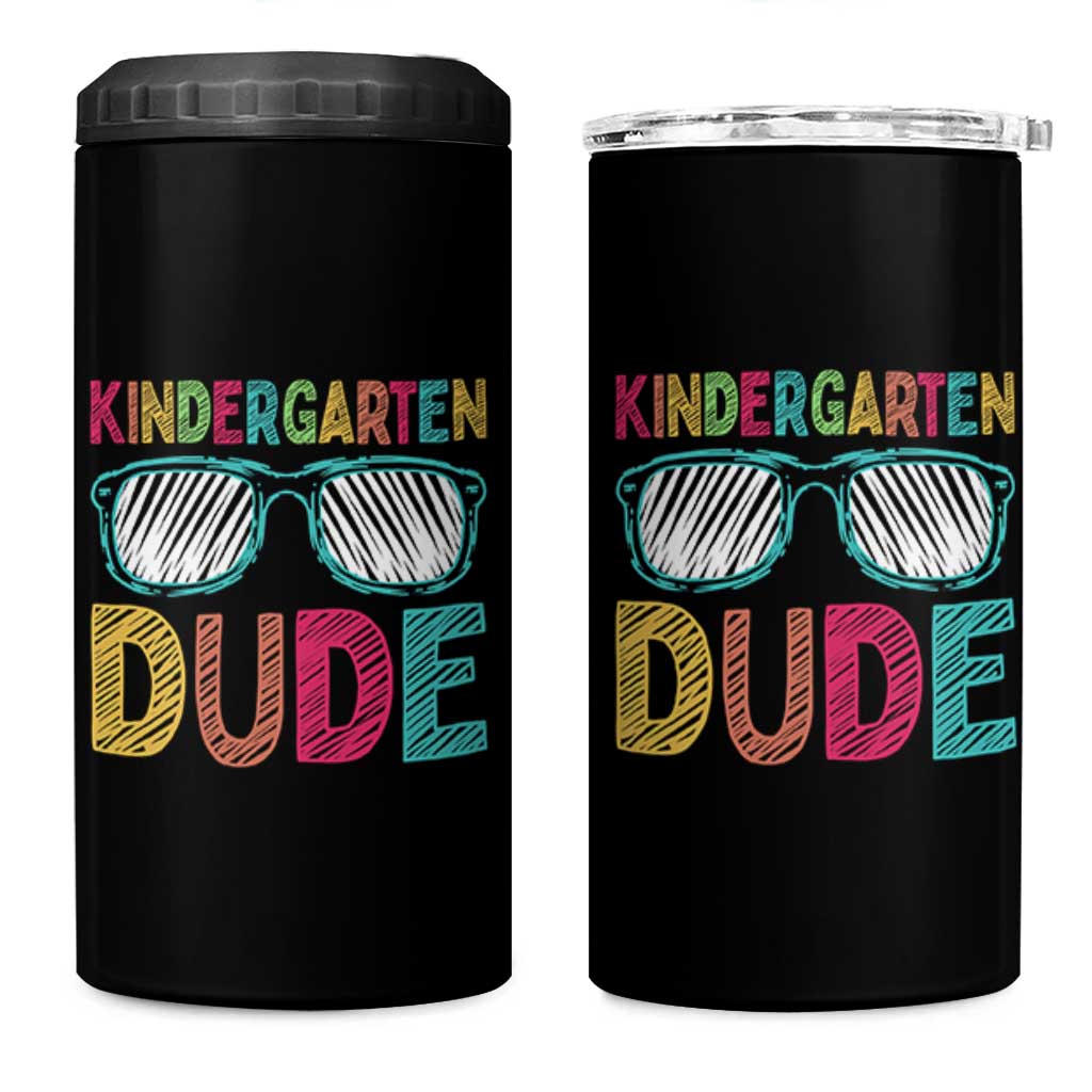 Kindergarten Dude 4 in 1 Can Cooler Tumbler Funny First Day Back to School Student