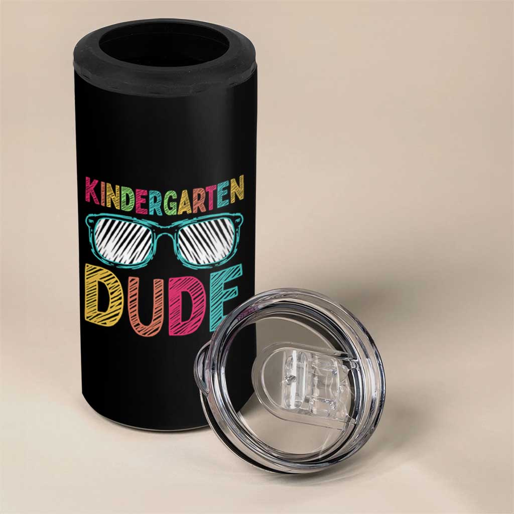 Kindergarten Dude 4 in 1 Can Cooler Tumbler Funny First Day Back to School Student