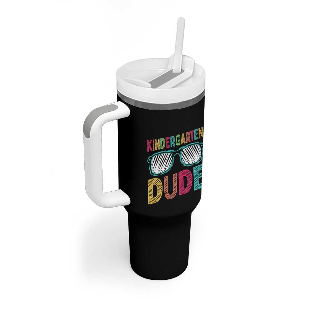 Kindergarten Dude Tumbler With Handle Funny First Day Back to School Student