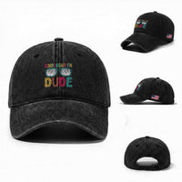 Kindergarten Dude Washed Cotton Baseball Cap Funny First Day Back to School Student