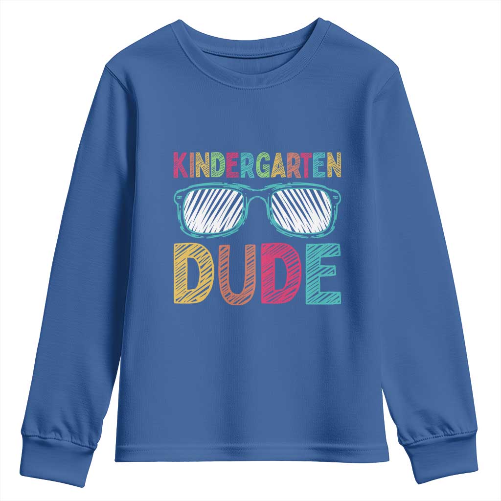 Kindergarten Dude Youth Sweatshirt Funny First Day Back to School Student