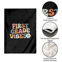 Retro 1st Day of School Garden Flag First Grade Vibes 1st Grade Team