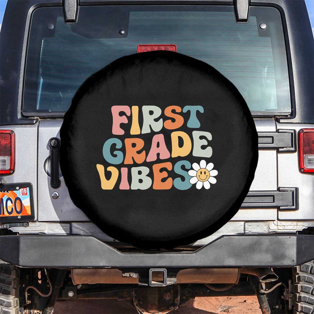 Retro 1st Day of School Spare Tire Cover First Grade Vibes 1st Grade Team