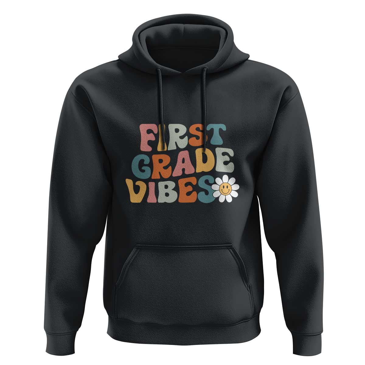 Retro 1st Day of School Hoodie First Grade Vibes, 1st Grade Team - Wonder Print Shop