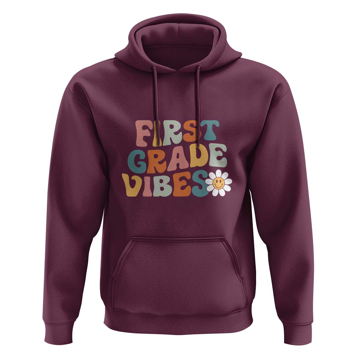 Retro 1st Day of School Hoodie First Grade Vibes, 1st Grade Team - Wonder Print Shop