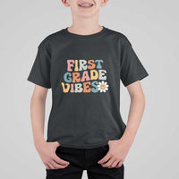 Retro 1st Day of School T Shirt For Kid First Grade Vibes, 1st Grade Team
