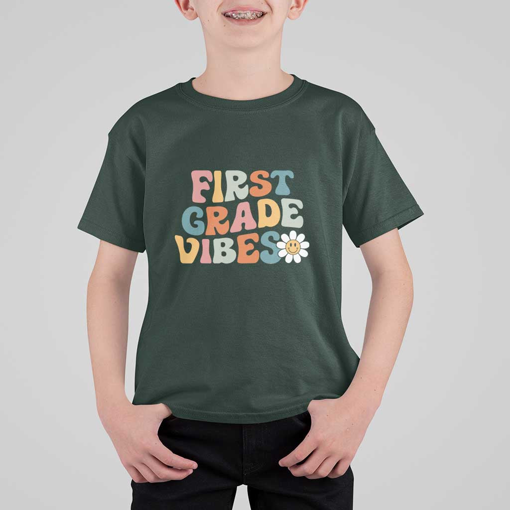Retro 1st Day of School T Shirt For Kid First Grade Vibes, 1st Grade Team