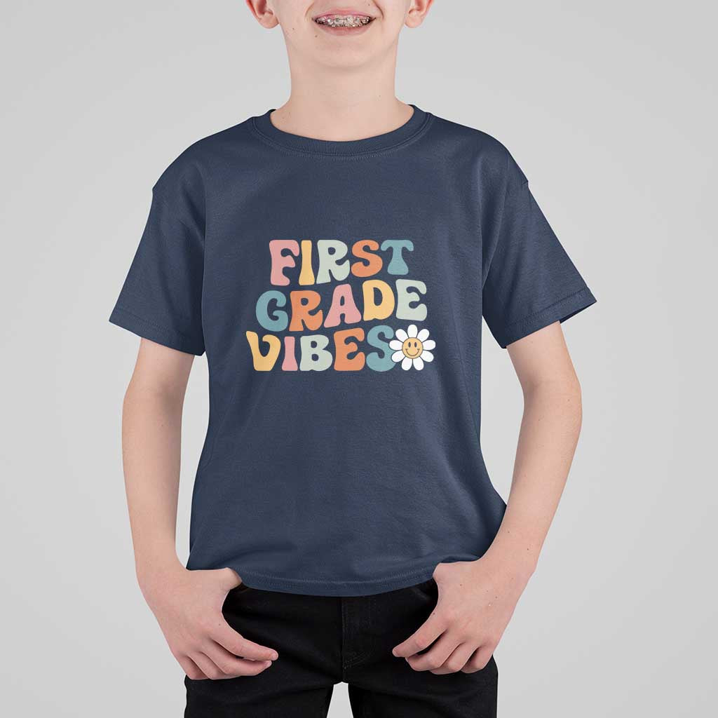 Retro 1st Day of School T Shirt For Kid First Grade Vibes, 1st Grade Team