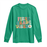 Retro 1st Day of School Long Sleeve Shirt First Grade Vibes 1st Grade Team