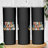 Retro 1st Day of School Skinny Tumbler First Grade Vibes 1st Grade Team
