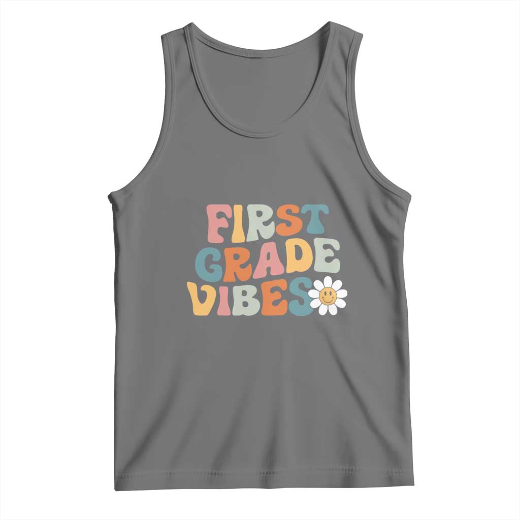 Retro 1st Day of School Tank Top First Grade Vibes 1st Grade Team