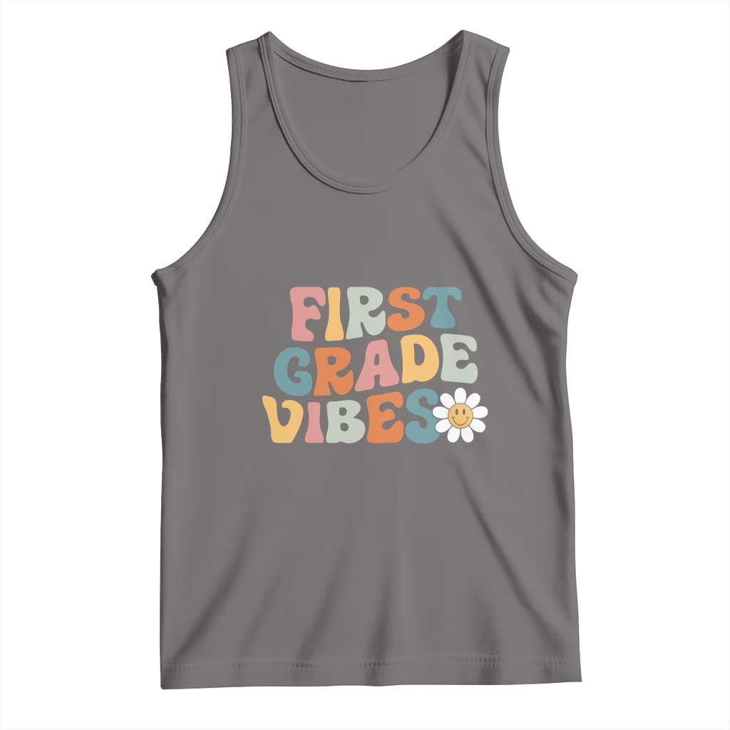 Retro 1st Day of School Tank Top First Grade Vibes 1st Grade Team