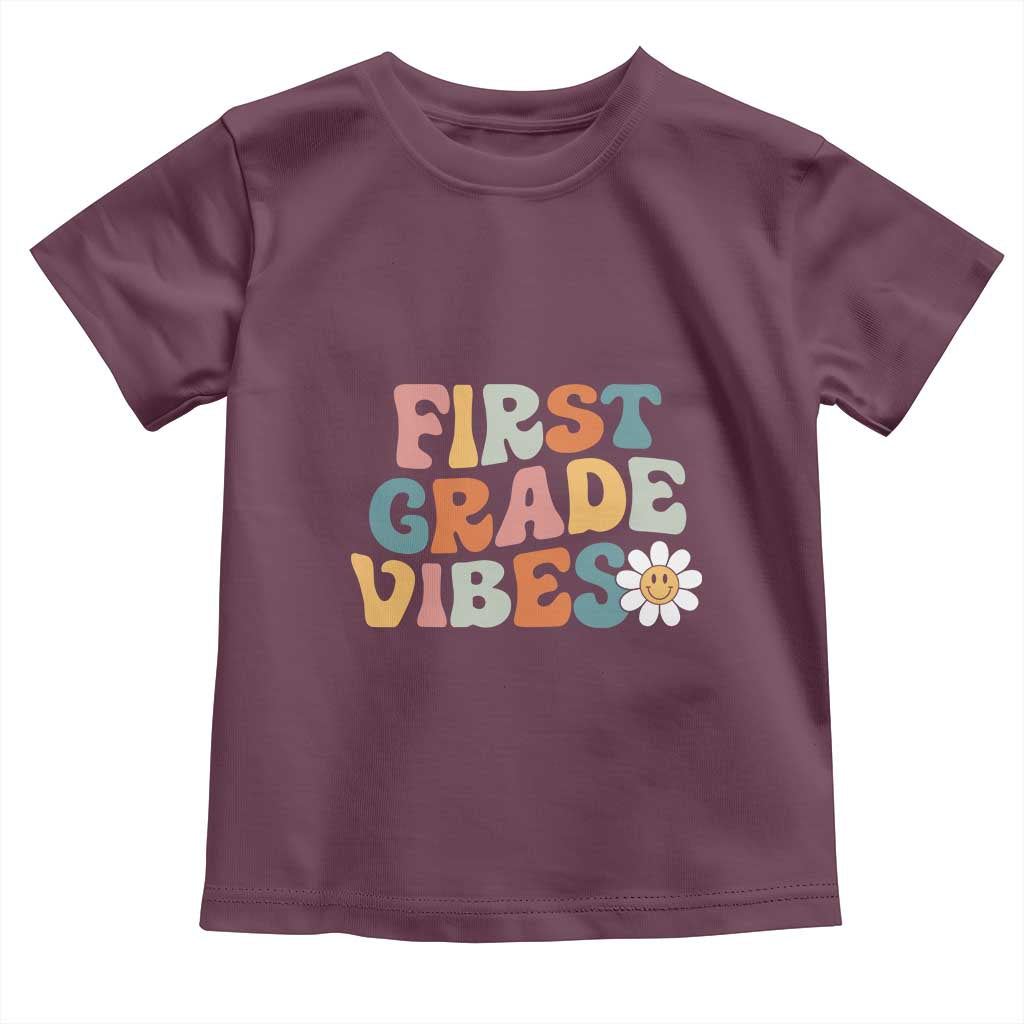 Retro 1st Day of School Toddler T Shirt First Grade Vibes 1st Grade Team