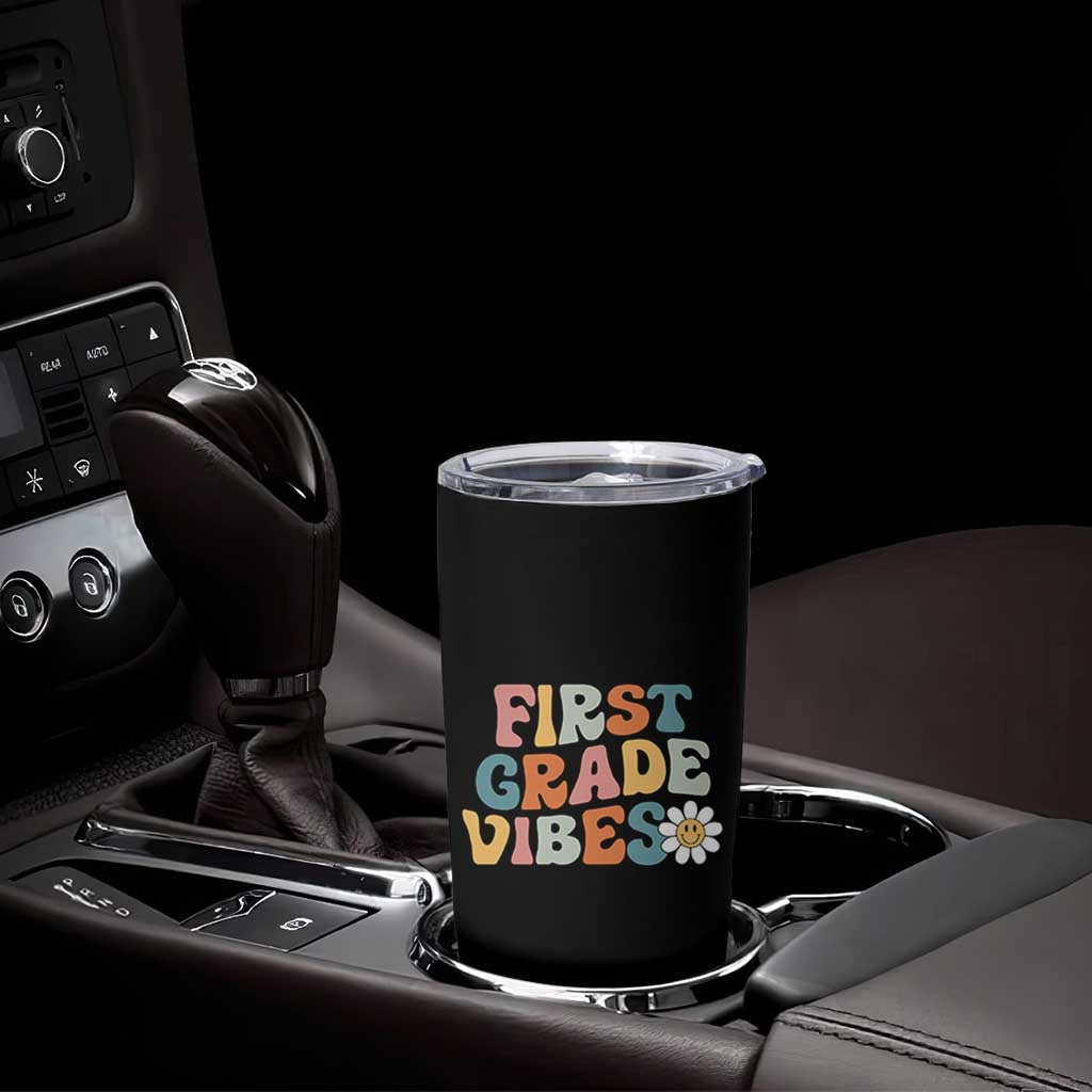 Retro 1st Day of School Tumbler Cup First Grade Vibes 1st Grade Team