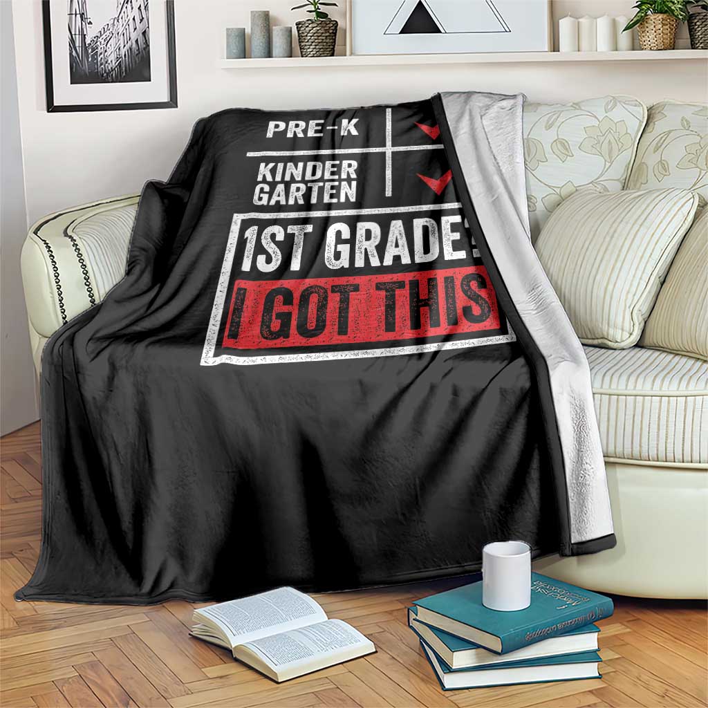 Boys and Girls First Day of First Grade Throw Blanket Back to School