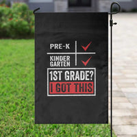 Boys and Girls First Day of First Grade Garden Flag Back to School