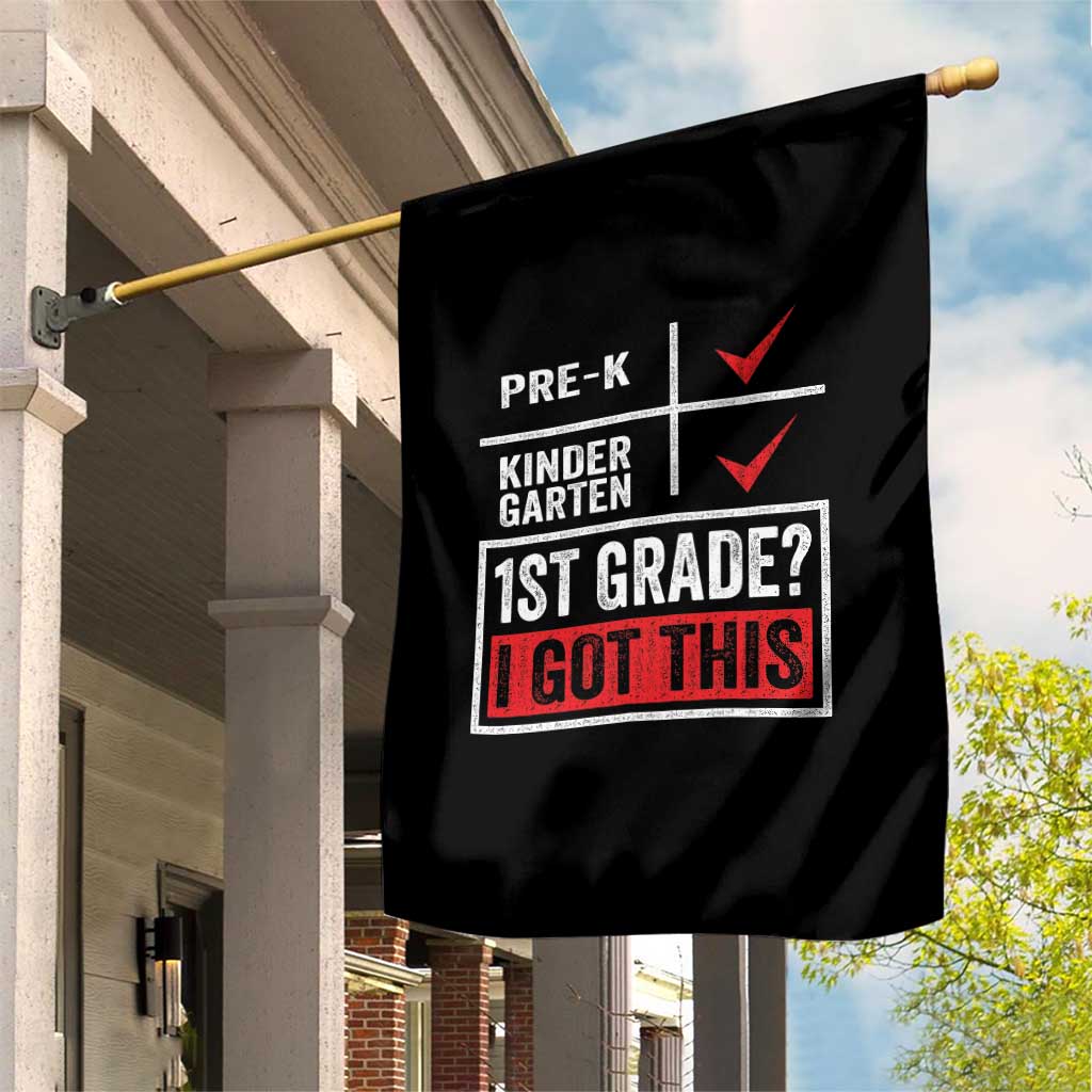 Boys and Girls First Day of First Grade Garden Flag Back to School