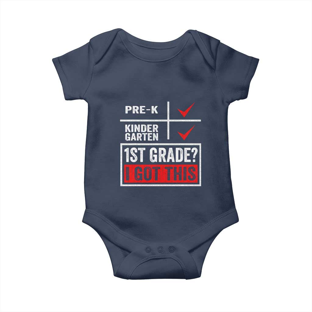 Boys and Girls First Day of First Grade Baby Onesie Back to School