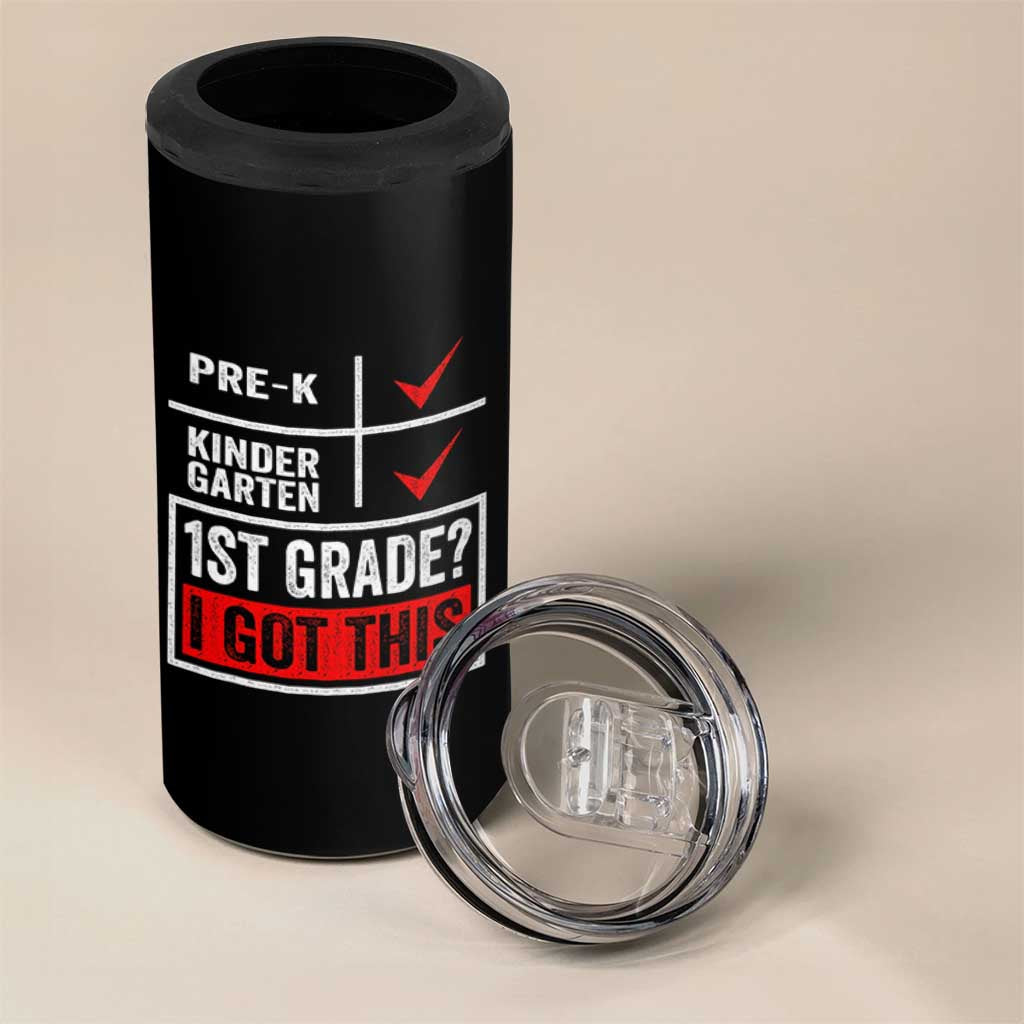 Boys and Girls First Day of First Grade 4 in 1 Can Cooler Tumbler Back to School