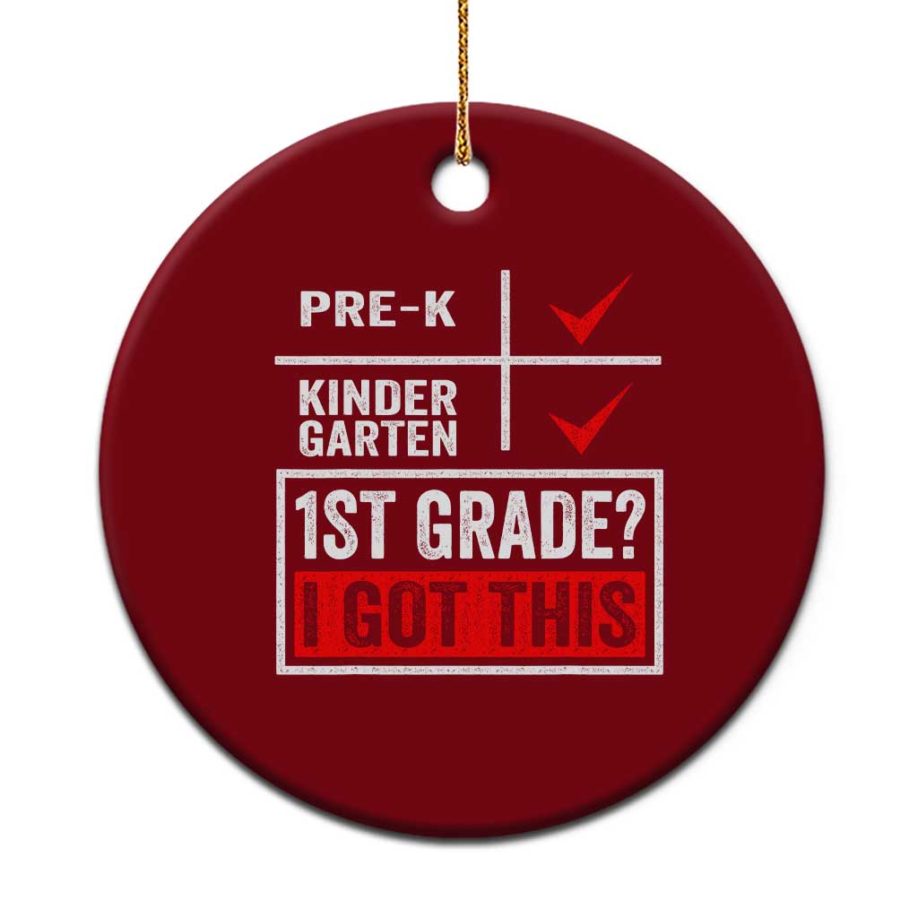 Boys and Girls First Day of First Grade Ceramic Ornament Back to School