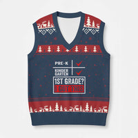Boys and Girls First Day of First Grade V-Neck Knit Sweater Vest Back to School