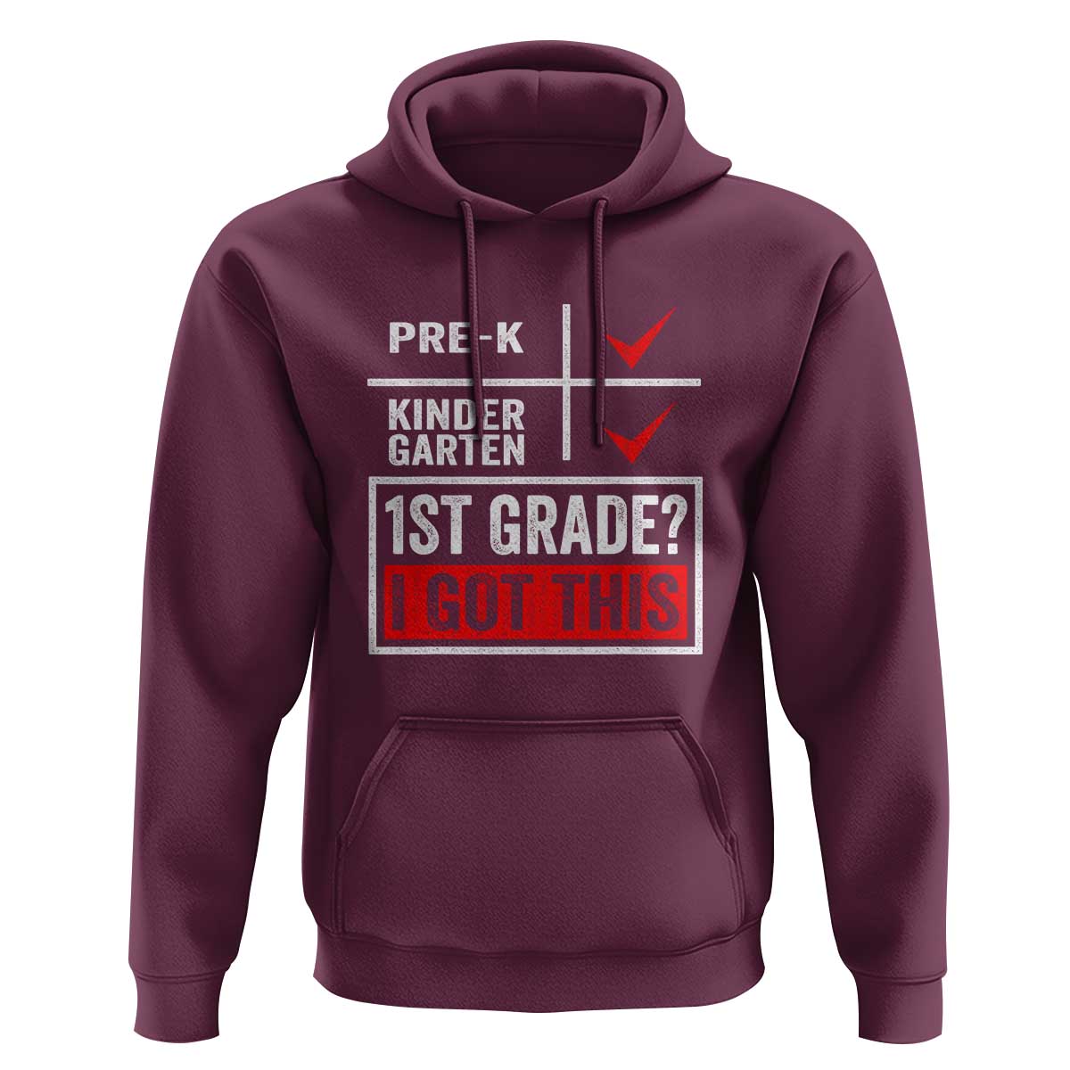 Boys and Girls First Day of First Grade Hoodie Back to School - Wonder Print Shop
