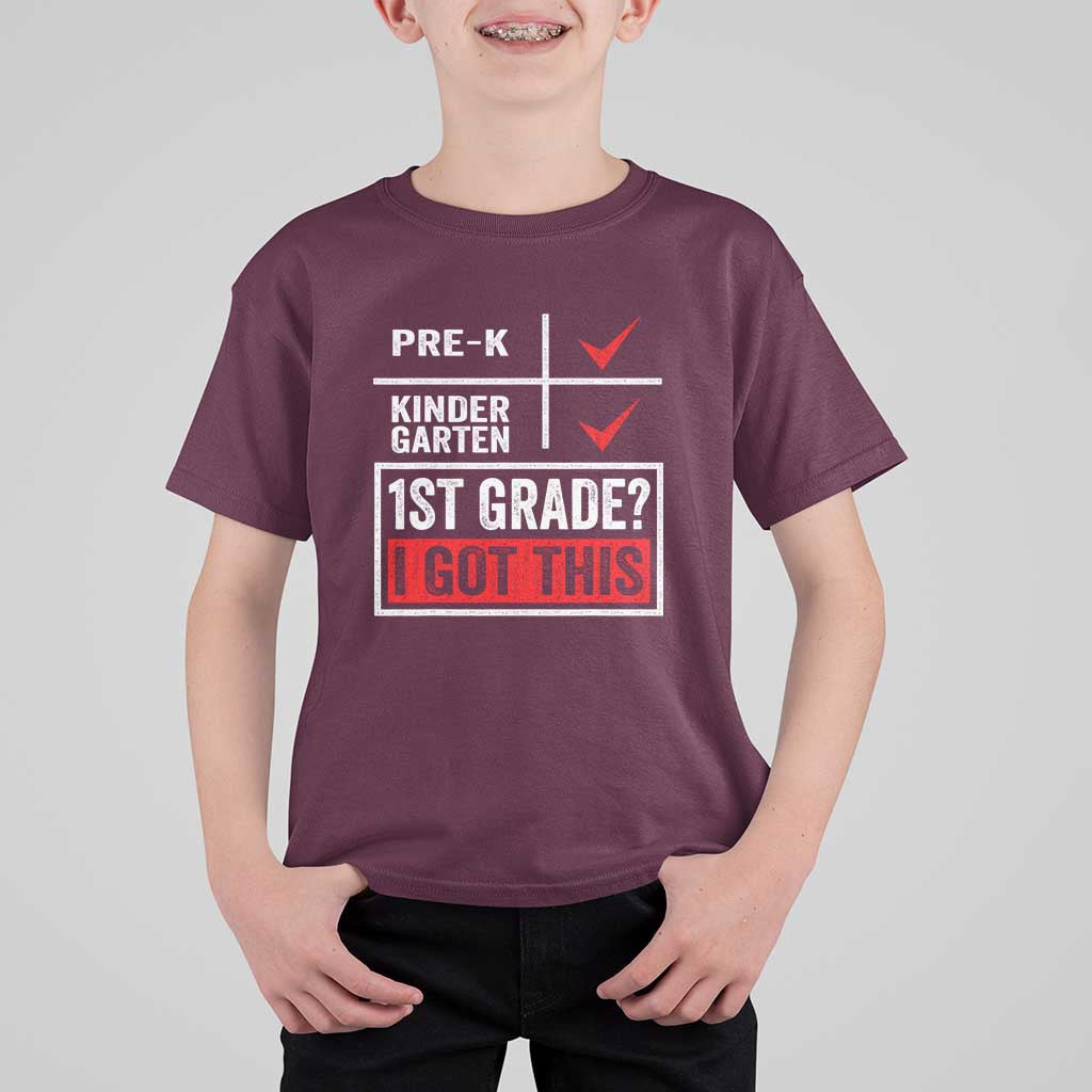 Boys and Girls First Day of First Grade T Shirt For Kid Back to School