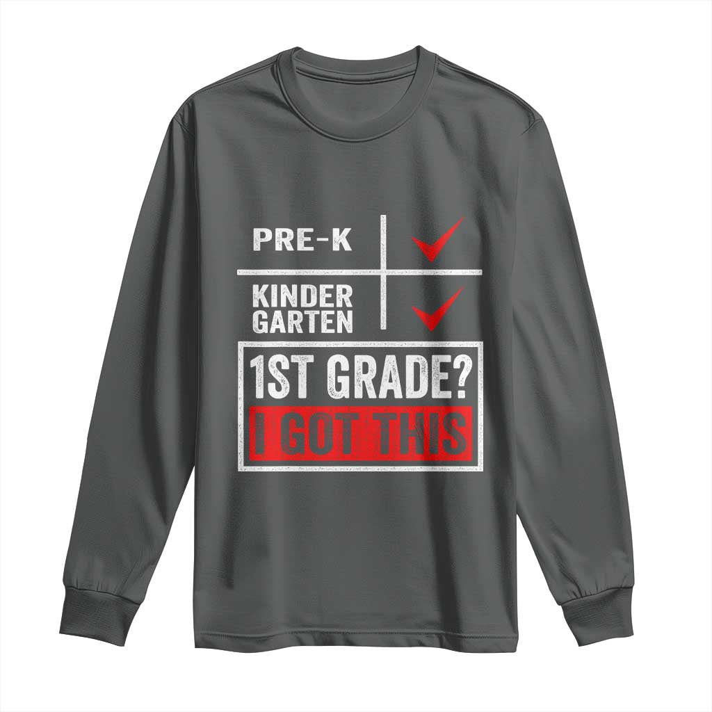 Boys and Girls First Day of First Grade Long Sleeve Shirt Back to School