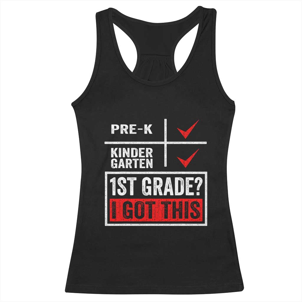 Boys and Girls First Day of First Grade Racerback Tank Top Back to School