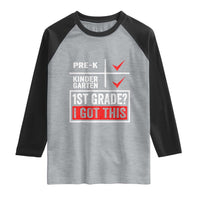 Boys and Girls First Day of First Grade Raglan Shirt Back to School