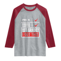Boys and Girls First Day of First Grade Raglan Shirt Back to School
